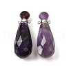 Natural Mixed Stone Perfume Bottle Pendants G-L623-06P-2
