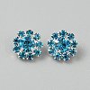 Brass Rhinestone Shank Buttons DIY-WH0320-76A-1