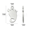 304 Stainless Steel Charms STAS-CJC0008-16P-2