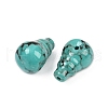 Dyed Synthetic Turquoise 3 Hole Guru Beads G-C198-01B-05-2