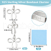 Beebeecraft 2Pcs 925 Sterling Silver Bowknot Charms STER-BBC0007-89-2
