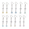 Transparent Glass Beads Dangle Earrings EJEW-JE06341-2