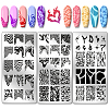 Stainless Steel DIY Nail Art Templates MRMJ-WH0092-059-1