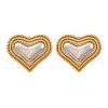 304 Stainless Steel Two Tone Stud Earrings EJEW-Z109-05GP-01-4