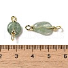 Natural Green Strawberry Quartz Connector Charms FIND-C046-11B-G-3