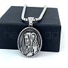 Greek Mythology Stainless Steel Religion Saint Pendant Necklaces CA5018-2