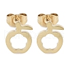 PVD Vacuum Plating 304 Stainless Steel Stud Earrings for Women EJEW-A048-17G-1