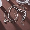 304 Stainless Steel Double Layered Necklaces NJEW-R026-28P-2