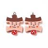 Opaque Resin Pendants RESI-E024-04P-04-2