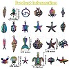 24 Pcs Ocean Themed 316L Surgical Stainless Steel  Pendants JX096A-2