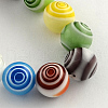 Handmade Millefiori Glass Round Beads Strands X-LK-R004-42-1