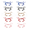 10Pcs 5 Colors Adjustable Braided Nylon Cord Bracelet Making AJEW-TA0001-25-28