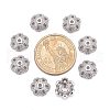 Eco-Friendly 6-Petal Flower Brass Micro Pave Cubic Zirconia Bead Caps ZIRC-M098-01P-FF-3