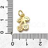 Brass Micro Pave Clear Cubic Zirconia Pendants ZIRC-I070-113G-3