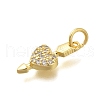 Rack Plating Brass Micro Pave Cubic Zirconia Pendants KK-I716-12G-2