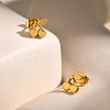 304 Stainless Steel Cherry Stud Earrings EJEW-D324-01G-2