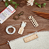 BENECREAT 1Sets Blanched Almond Wood Keychains KEYC-BC0001-19-5