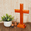 Pine Wood Cross Display Decorations AJEW-WH0083-30B-3