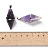 Natural & Synthetic Mixed Gemstone Pointed Pendants G-F763-04P-4