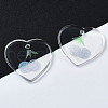Transparent Resin Pendants RESI-N030-002D-4
