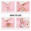 6Pcs 6 Colors Polyester Bowknot Pendant Decoration KEYC-AR00003-3