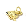 Real 18K Gold Plated Brass Pave Cubic Zirconia Pendants KK-M283-02F-02-2