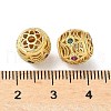 Brass Micro Pave Colorful Cubic Zirconia Beads KK-A254-12G-2