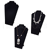 Velvet with Paperboard Necklace Bust Display Stands NDIS-WH0017-05A-1