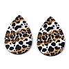 Single Face Printed Basswood Big Pendants WOOD-TAC0021-08A-2