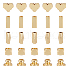 CHGCRAFT 40Pcs 5 Style Brass Bead Caps & Beads KK-CA0001-61G-1
