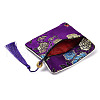 Chinese Brocade Tassel Zipper Jewelry Bag Gift Pouch ABAG-F005-07-4