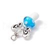 Handmade Lampwork Beads with Glass Beads Pendants PALLOY-MZ00697-5