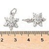 Brass Micro Pave Cubic Zirconia Pendants with Jumping Ring KK-A254-24P-3