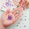 4 Styles Transparent Spray Painted Glass Beads GLAA-CJ0001-42-4