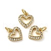 Brass Micro Pave Cubic Zirconia Pendants KK-E048-11G-2