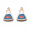 Eco-Friendly Alloy Enamel Pendants ENAM-T011-87-NR-2