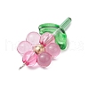 Flower Transparent Acrylic Pendants PALLOY-JF03719-02-5