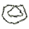 Natural Green Rutilated Quartz Beads Strands G-M205-81-2