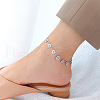 Daisy 304 Stainless Steel Charms Anklets WG455CF-01-1