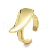 Rack Plating Brass Cuff Rings RJEW-D025-03G-1