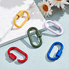 FIBLOOM 5Pcs 5 Colors Baking Paint Alloy Screw Locking Carabiners FIND-FI0001-12-5