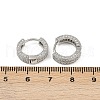 Brass Micro Pave Clear Cubic Zirconia Hoop Earrings EJEW-S277-09P-A-5