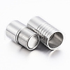 Tarnish Resistant Smooth 304 Stainless Steel Magnetic Clasps with Glue-in Ends STAS-H402-20P-6mm-2