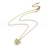 Brass with Rhinestone Bear Pendant Necklaces NJEW-Z026-03A-2
