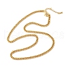 Brass Cuban Link Chain Necklacea for Women Men NJEW-F337-03G-01-2