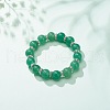 Natural Green Aventurine Beaded Stretch Bracelet BJEW-JB08483-01-2