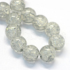 Baking Painted Transparent Crackle Glass Round Bead Strands DGLA-Q018-12mm-41-2