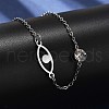 201 Stainless Steel Cable Chain Bracelets BJEW-H205-01B-P-3