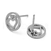 304 Stainless Steel Stud Earrings EJEW-M242-02G-P-2