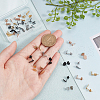 MAYJOYDIY US 32Pcs 16 Style 304 Stainless Steel Stud Earring Findings STAS-MA0001-08-3